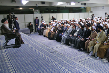 دیدار استاد موسوی به همراه نمایندگان طلاب با رهبر معظم انقلاب